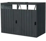 M&uuml;lltonnenbox, Anthrazit, Metall, 160x80x122 cm, CE, Aufbewahrung & Schutzh&uuml;llen
