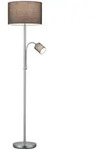 meineWunschleuchte Led-Stehlampe, Grau, Textil, Rund,Rund, 40x170x40 cm, Lampen...