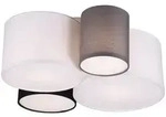 meineWunschleuchte Led-Deckenlampe, Grau, Schwarz Hochglanz, Wei&szlig;, Textil,