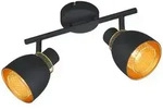 Strahler Punch, Schwarz, Gold, Metall, 28.5x20x10 cm, Lampen & Leuchten,