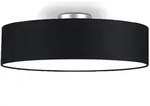 meineWunschleuchte Deckenlampe, Schwarz, Textil, Rund,Rund, 50x19x50 cm, Lampen &