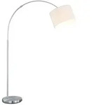 meineWunschleuchte Led-Bogenlampe, Wei&szlig;, Metall, Rund,Rund, 30x215x107 cm,...