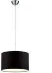 meineWunschleuchte Led-Pendelleuchte, Schwarz, Textil, Rund,Rund, 40x150x40 cm,