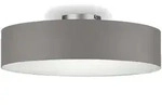 meineWunschleuchte Deckenlampe, Braun, Grau, Textil, Rund,Rund, 60x17x60 cm, Lampen &