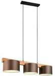 meineWunschleuchte Pendelleuchte, Braun, Natur, Holz, Textil, 100x150x25 cm,...