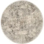 Dieter Knoll Webteppich Avignon, Grau, Hellgrau, Dunkelgrau, Textil, rund, Care &