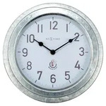 Nextime Wanduhr, Silber, Metall, 22x22x5.5 cm, RoHS, CE, Dekoration, Uhren, Wanduhren