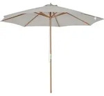 Outsunny Sonnenschirm,, Grau, Naturmaterialien, Kunststoff, Holz, 300x300 cm, Sonnen-