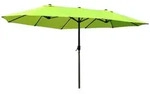 Outsunny Sonnenschirm,, Gr&uuml;n, Metall, 270x460 cm, Sonnen- & Sichtschutz,