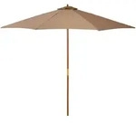 Outsunny Sonnenschirm,, Braun, Naturmaterialien, Kunststoff, Holz, 300x300 cm,