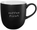 ASA Kaffeebecher hey!, Schwarz, Keramik, 0,35 L, Kaffee & Tee, Tassen, Kaffeebecher