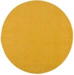 Novel Webteppich Uni, Gelb, Textil, Uni, rund, Oeko-Tex&reg; Standard 100,...