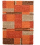 Novel Webteppich Palazzo Bloc, Terracotta, Textil, Abstraktes, rechteckig, 120x170