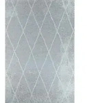 Tom Tailor Vintage-Teppich Fine Line, Hellblau, Textil, Raute, rechteckig, 50x80 cm,