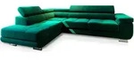 Masseno Ecksofa, Gr&uuml;n, Holzwerkstoff, 5-Sitzer, L-Form,L-Form, 275x202 cm,