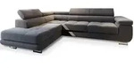 Masseno Ecksofa, Grau, Holzwerkstoff, 5-Sitzer, L-Form,L-Form, 275x202 cm,