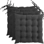 wometo 4-Er, Dunkelgrau, Textil, 40x4x40 cm, Oeko-Tex&reg;, Wohntextilien, Kissen,