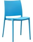 CLP Gartenstuhl, Blau, Kunststoff, 42x81x49 cm, Gartenm&ouml;bel, Gartenst&uuml;hle,