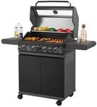 Juskys Gasgrill, Schwarz, Metall, 133x114x57 cm, Grills & Outdoor-K&uuml;chen, Gasgrills