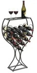 DanDiBo Weinregal, Schwarz, Metall, 56x96x20.5 cm, Wohnzimmer, Regale, Weinregale