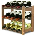 Proregal Weinregal, Braun, Holz, Kiefer, Rechteckig, 43x38x25 cm, Wohnzimmer, Regale,