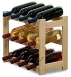 Proregal Weinregal, Natur, Holz, Kiefer, Rechteckig, 43x38x25 cm, Wohnzimmer,...
