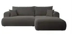 Selsey Ecksofa, Dunkelgrau, Kunststoff, L-Form, Ottomane rechts, 260x165 cm,