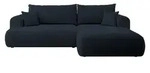 Selsey Ecksofa, Dunkelblau, Kunststoff, L-Form, Ottomane rechts, 260x165 cm,
