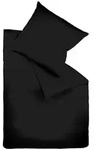 Fleuresse Bettw&auml;sche, Schwarz, Textil, Uni, 240x220 cm, edel gl&auml;nzend, weiche und