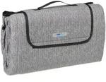 Relaxdays Picknickdecke, Grau, Textil, Metall, 200x200 cm, Wohntextilien, Decken