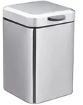 Relaxdays Kosmetikeimer, Silber, Metall, Kunststoff, 16x24.5x23 cm, Badaccessoires,