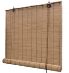 vidaXL Bambusrollo, Braun, Holz, F&uuml;llung: Bambus, Rechteckig, 120x220 cm,