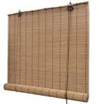 vidaXL Bambusrollo, Braun, Holz, F&uuml;llung: Bambus, Rechteckig, 80x160 cm,