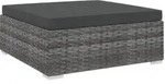 vidaXL Modular-Fusshocker, Grau, Kunststoff, 1-Sitzer, Rechteckig, 70x26x70 cm,