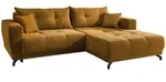 Mid.you Ecksofa, Gold, Metall, Buche, Fichte, Kiefer, 4-Sitzer, F&uuml;llung: