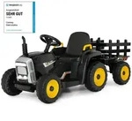 Costway Traktor, Schwarz, Kunststoff, 135x53x51 cm, Spielzeug, Kinderspielzeug,