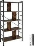 tectake Regal, Rost, Holzwerkstoff, Beton Optik, Rechteckig, 30x155x75.5 cm,