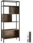 tectake Regal, Rost, Holzwerkstoff, Beton Optik, Rechteckig, 31x170.5x75 cm,