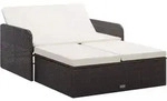 vidaXL Garten-Lounge-Set, Braun, Kunststoff, Gartenm&ouml;bel, Gartenm&ouml;bel-Sets