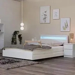 Home Deluxe Led, Wei&szlig;, Kunststoff, Schlafzimmer, Betten, Polsterbetten