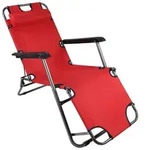 Gardenson Gartenliege, Rot, Metall, Kunststoff, Textil, F&uuml;llung: Polyester,