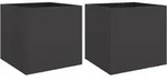 vidaXL Pflanzk&uuml;bel, Schwarz, Metall, 49x46x47 cm, Gartenzubeh&ouml;r, Hochbeete