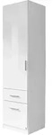 Carryhome Dreht&uuml;renschrank, Wei&szlig;, Wei&szlig; Hochglanz, Holzwerkstoff, 2...