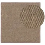 benuta Pure Sisalteppich, Grau, Textil, Beton Optik, Quadratisch, 150x150 cm, Gots,