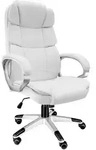 tectake B&uuml;rostuhl, Wei&szlig;, Textil, 70x123x71 cm, Arbeitszimmer, B&uuml;rost&uuml;hle,