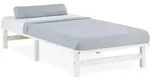 Homestyle4u Holzbett, Wei&szlig;, Holz, Kiefer, 90x200 cm, Schlafzimmer, Betten