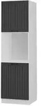 Vicco Herdumbauschrank, Dunkelgrau, Anthrazit, Wei&szlig;, Holzwerkstoff, 2 F&auml;cher,