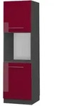 Vicco Herdumbauschrank, Bordeaux, Anthrazit, Holzwerkstoff, 2 F&auml;cher,...