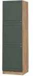 Vicco Vorratsschrank, Gr&uuml;n, Honigeiche, Holzwerkstoff, 2 F&auml;cher, Rechteckig,