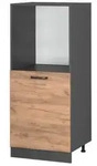 Vicco Herdumbauschrank, Honigeiche, Anthrazit, Holzwerkstoff, 2 F&auml;cher, Rechteckig,